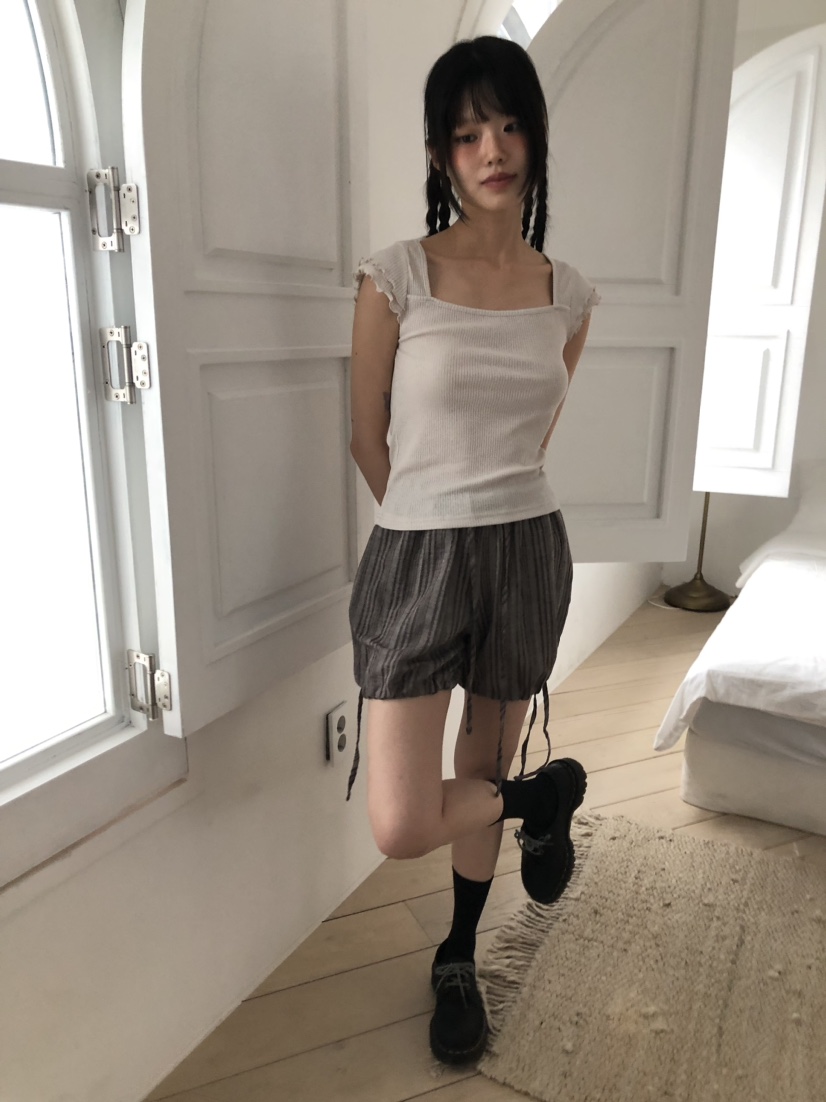 FLASH韓國直郵㊣女裝新品時尚休閑25春夏熱賣職業真品人氣短褲FLASH短褲