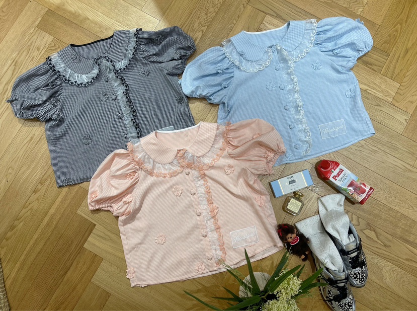 BOUTIQUE-L韓國直郵㊣女裝新款休閑時尚職業25春夏襯衫蕾絲衫BOUTIQUE-L襯衫/蕾絲衫
