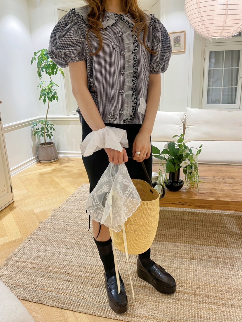 BOUTIQUE-L韓國直郵㊣女裝新款休閑時尚職業25春夏襯衫蕾絲衫BOUTIQUE-L襯衫/蕾絲衫