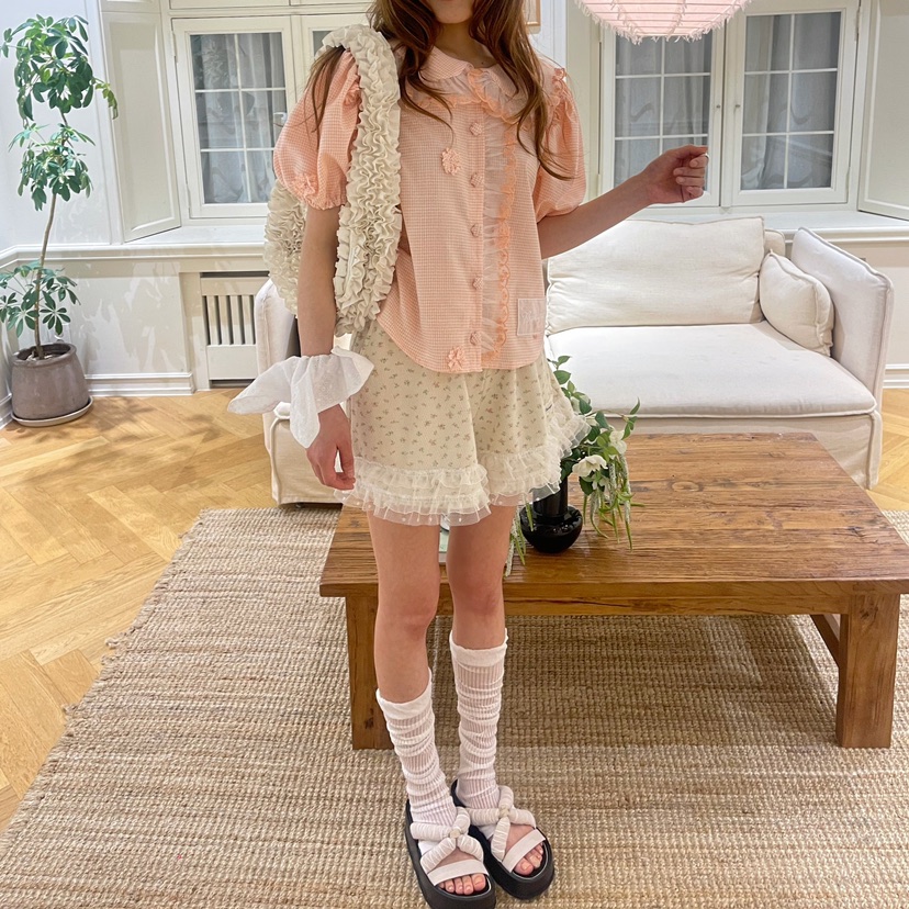 BOUTIQUE-L韓國直郵㊣女裝新款休閑時尚職業25春夏襯衫蕾絲衫BOUTIQUE-L襯衫/蕾絲衫