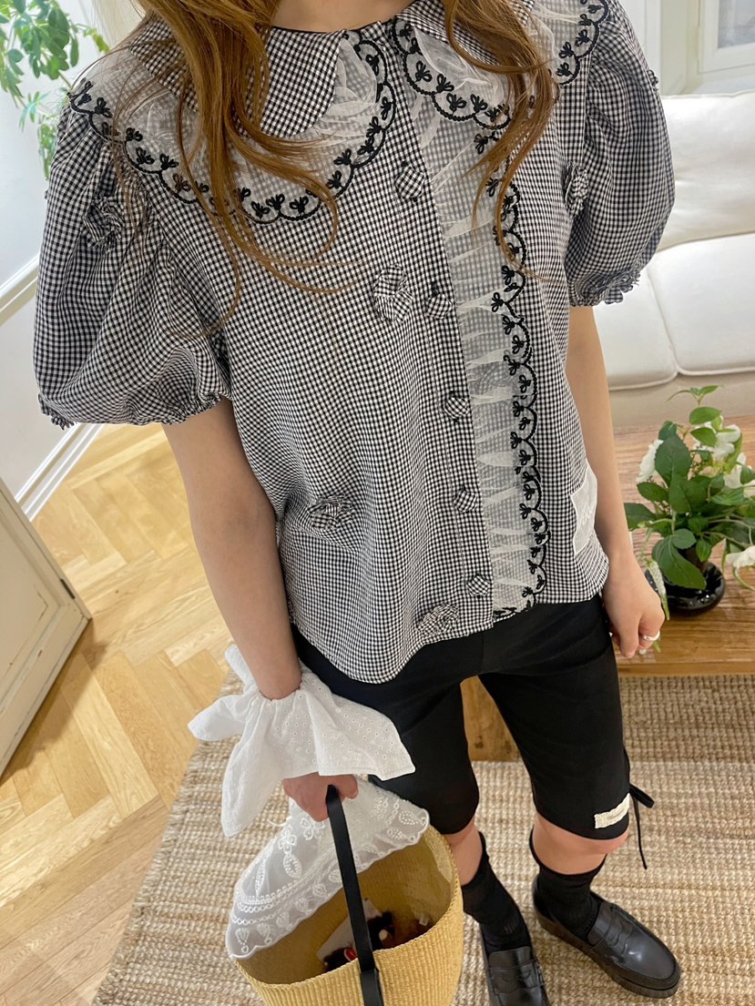 BOUTIQUE-L韓國直郵㊣女裝新款休閑時尚職業25春夏襯衫蕾絲衫BOUTIQUE-L襯衫/蕾絲衫圖色2