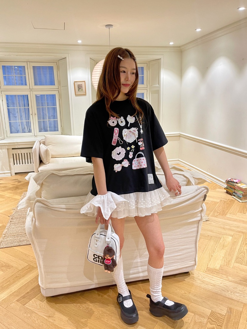 BOUTIQUE-L東大門㊣代購女士新款人氣真品25春夏職業休閑T恤BOUTIQUE-LT恤