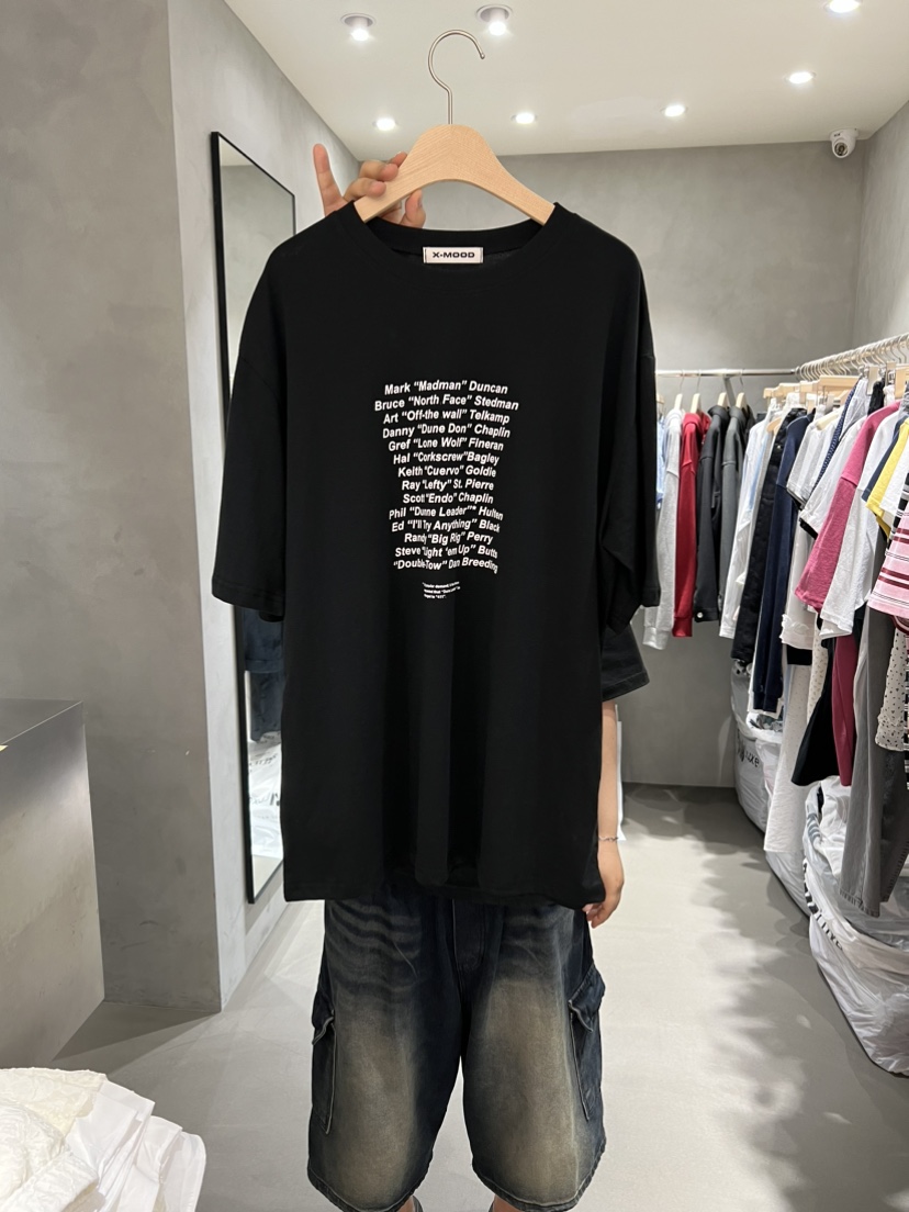 X-MOOD韓國直郵㊣女裝新款時尚真品人氣職業推薦休閑25春夏T恤X-MOODT恤圖色4