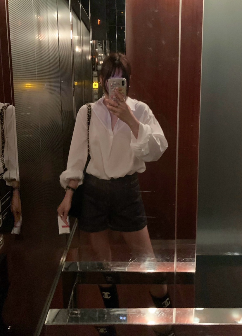 COURGETTE東大門㊣實拍女裝新款時尚人氣熱賣休閑襯衫蕾絲衫COURGETTE襯衫/蕾絲衫