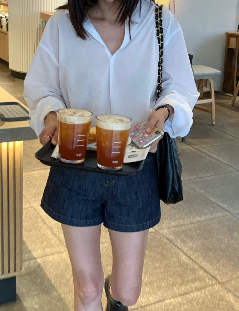 COURGETTE東大門㊣實拍女裝新款時尚人氣熱賣休閑襯衫蕾絲衫COURGETTE襯衫/蕾絲衫