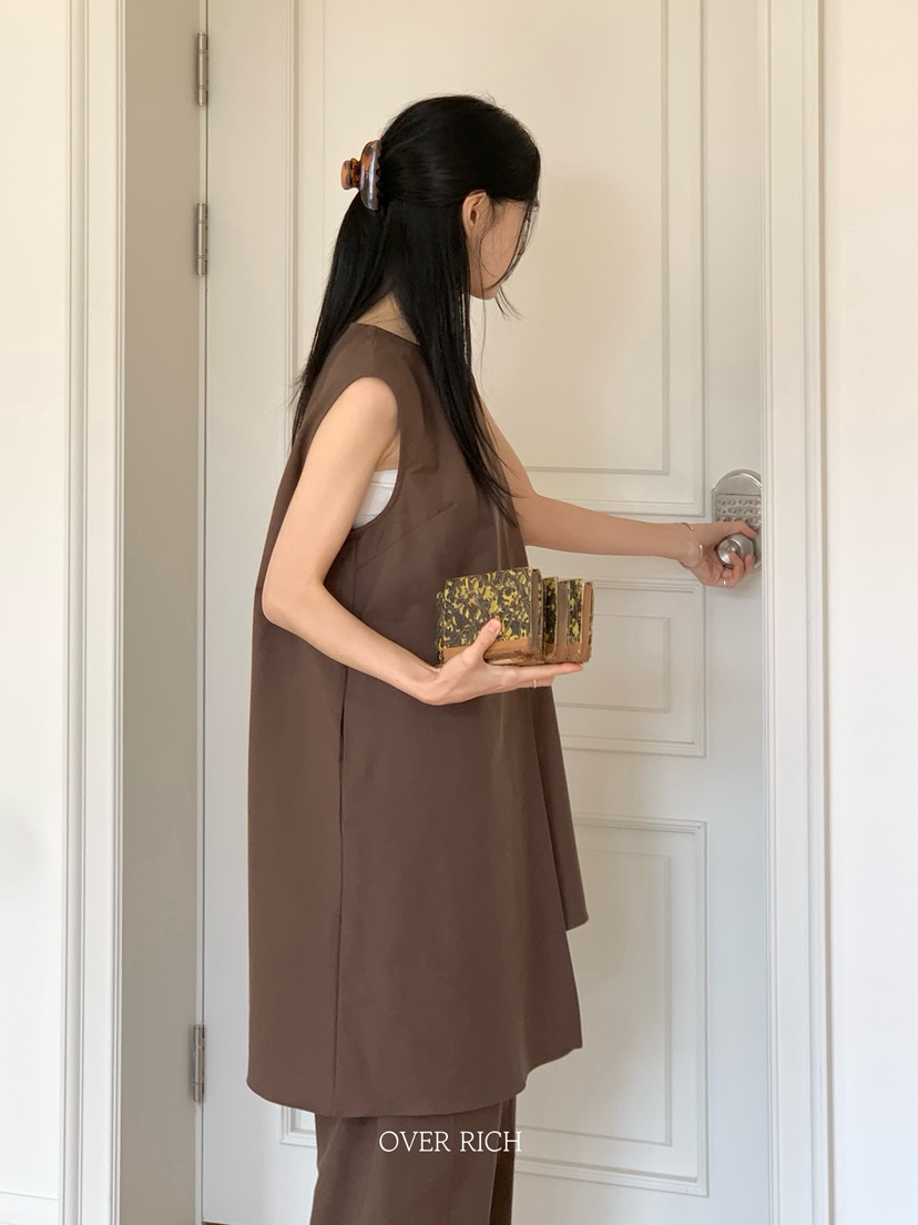 OVER RICH韓國代購㊣女裝新款推薦時尚真品職業休閑連衣裙OVER RICH連衣裙