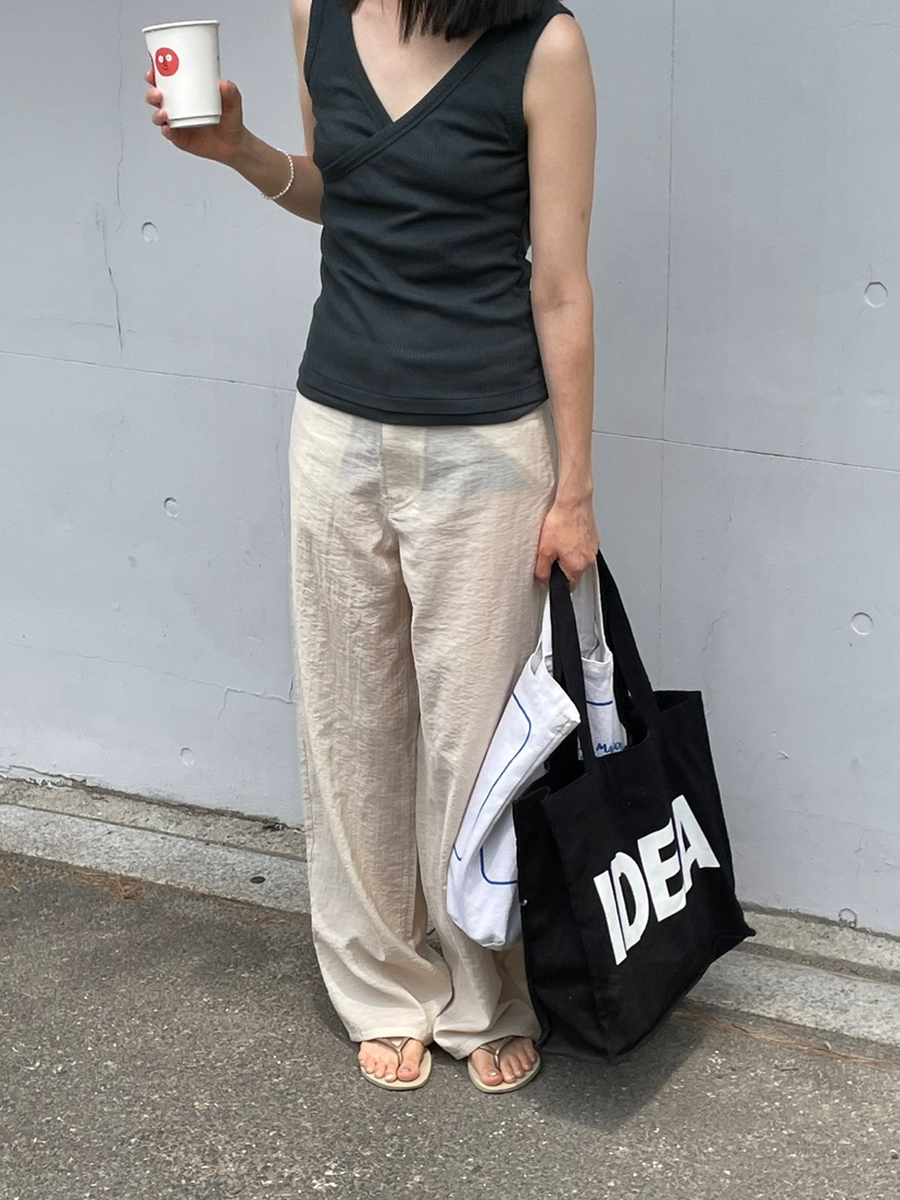 WATER韓國代購㊣女裝新款人氣真品25春夏時尚推薦休閑休閑褲WATER/RIVER休閑褲