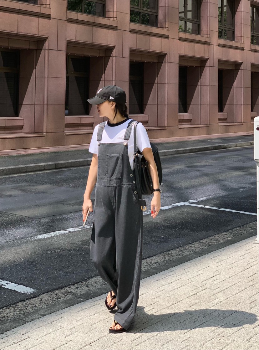 COURGETTE東大門㊣代購女士新款25春夏人氣熱賣真品職業背帶褲COURGETTE背帶褲