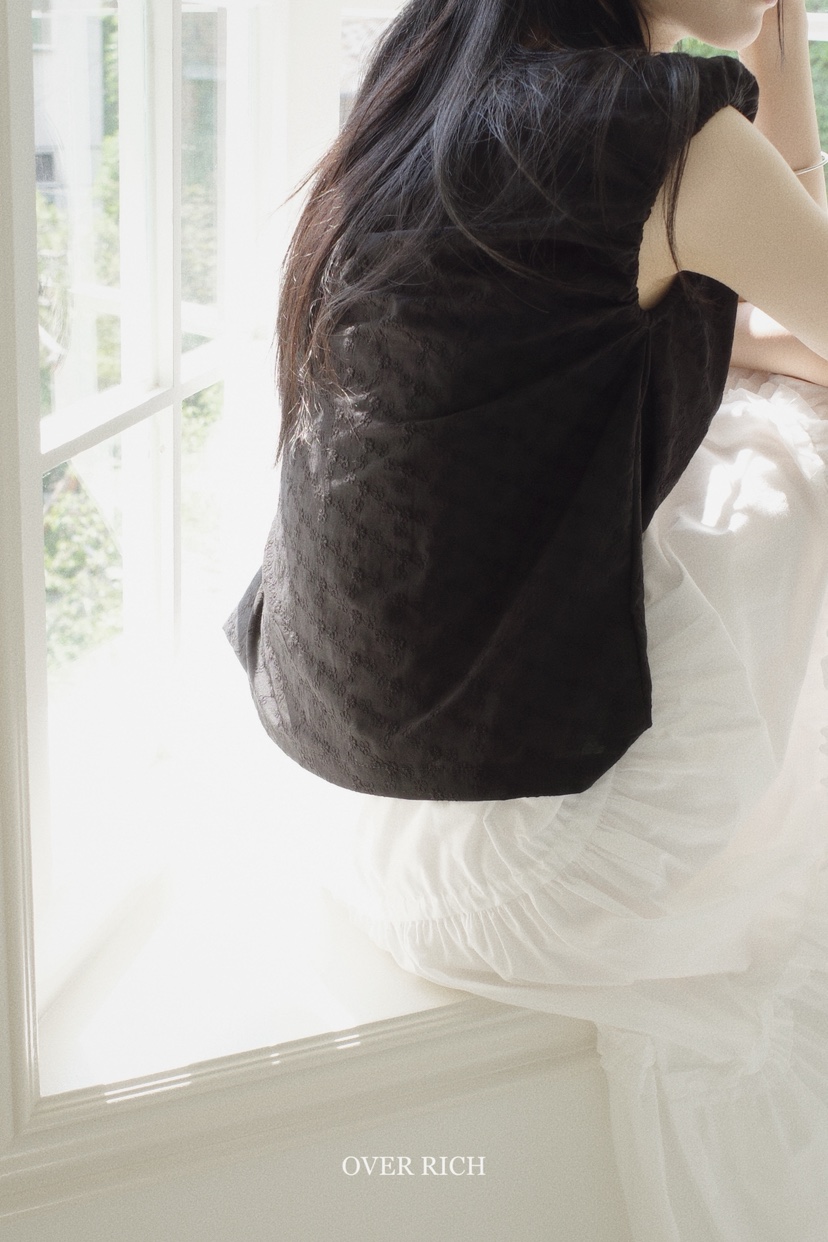 OVER RICH東大門㊣代購女裝新品25春夏熱賣時尚襯衫蕾絲衫OVER RICH襯衫/蕾絲衫