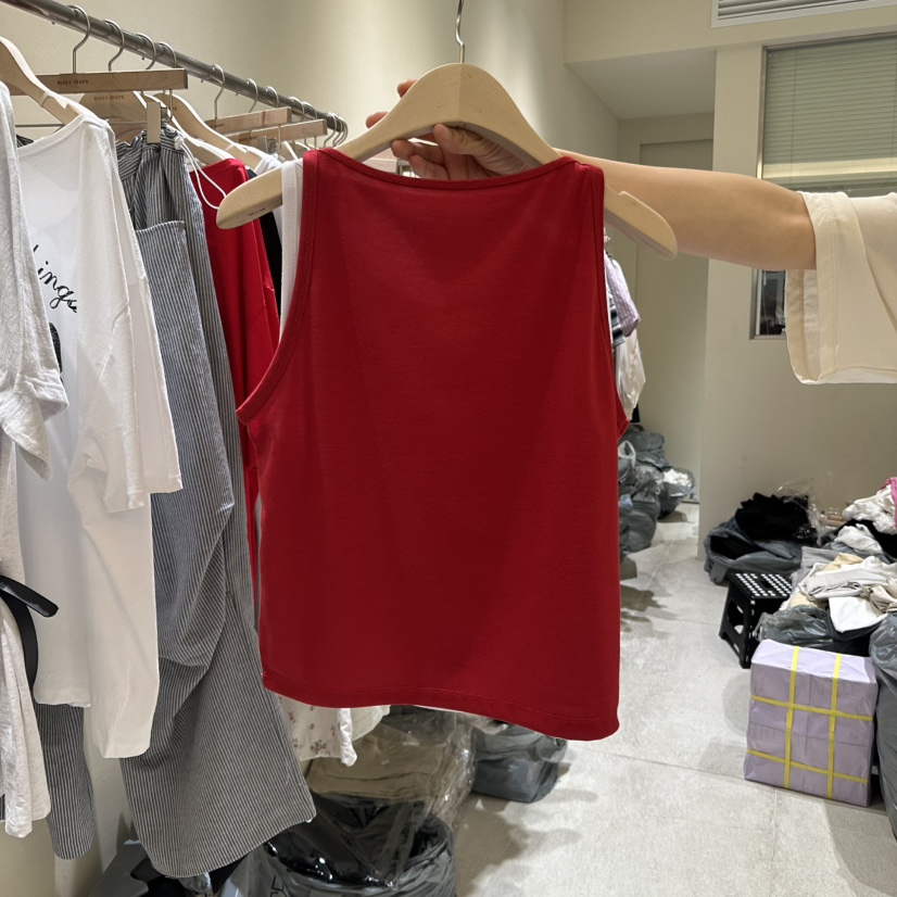 MOREMORE東大門㊣代購女裝新品職業時尚25春夏真品吊帶背心more more吊帶/背心