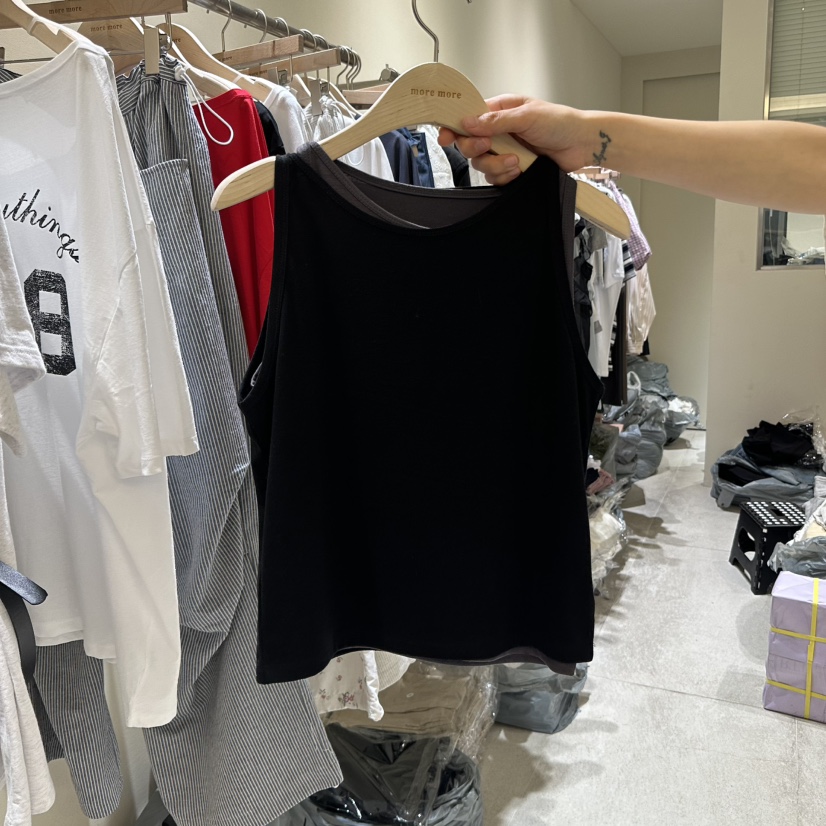 MOREMORE東大門㊣代購女裝新品職業時尚25春夏真品吊帶背心more more吊帶/背心圖色4