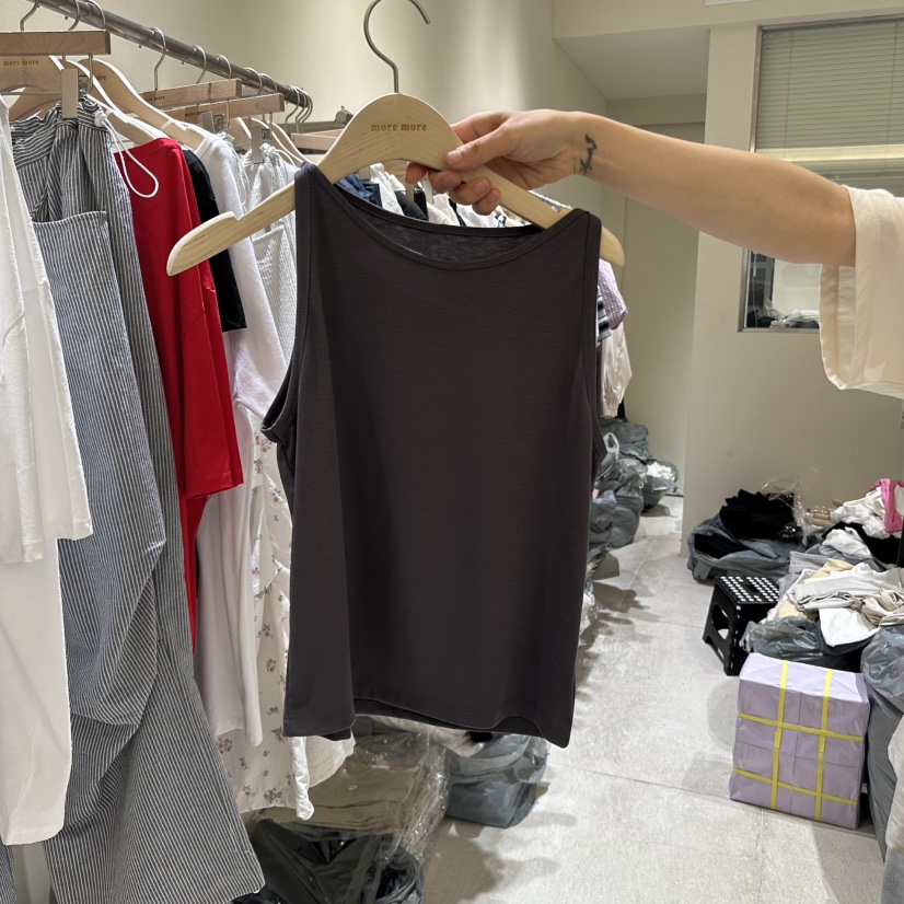 MOREMORE東大門㊣代購女裝新品職業時尚25春夏真品吊帶背心more more吊帶/背心圖色5
