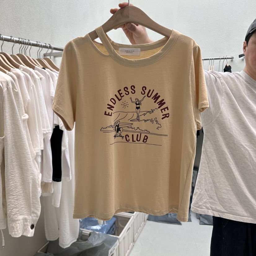 HUMMING BIRD韓國代購㊣女士新品真品時尚職業推薦25春夏T恤HUMMING BIRDT恤圖色2