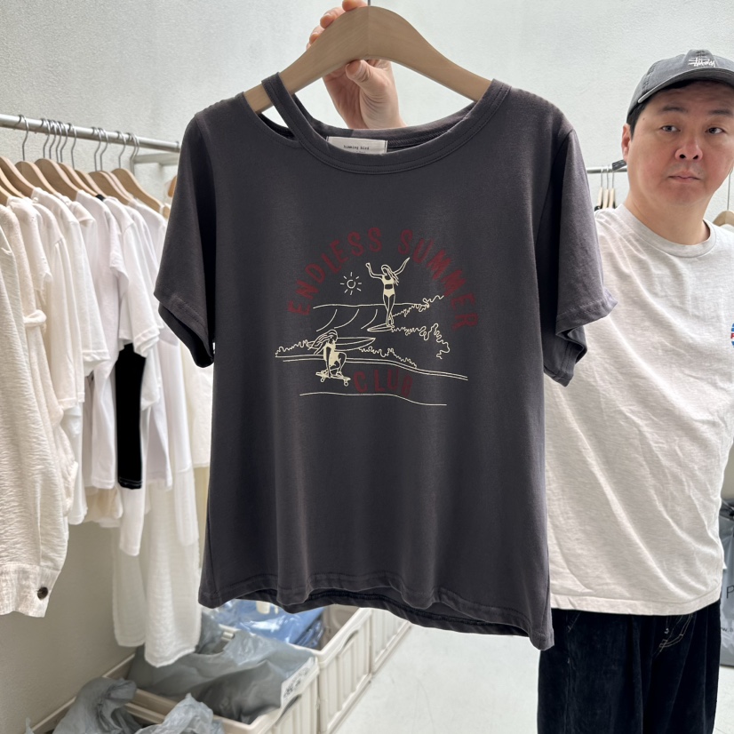 HUMMING BIRD韓國代購㊣女士新品真品時尚職業推薦25春夏T恤HUMMING BIRDT恤圖色4