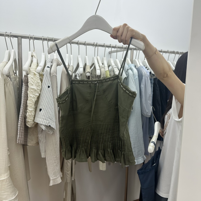 MYNAMEIS東大門㊣實拍女士新品25春夏休閑推薦真品吊帶背心MYNAMEIS吊帶/背心圖色2