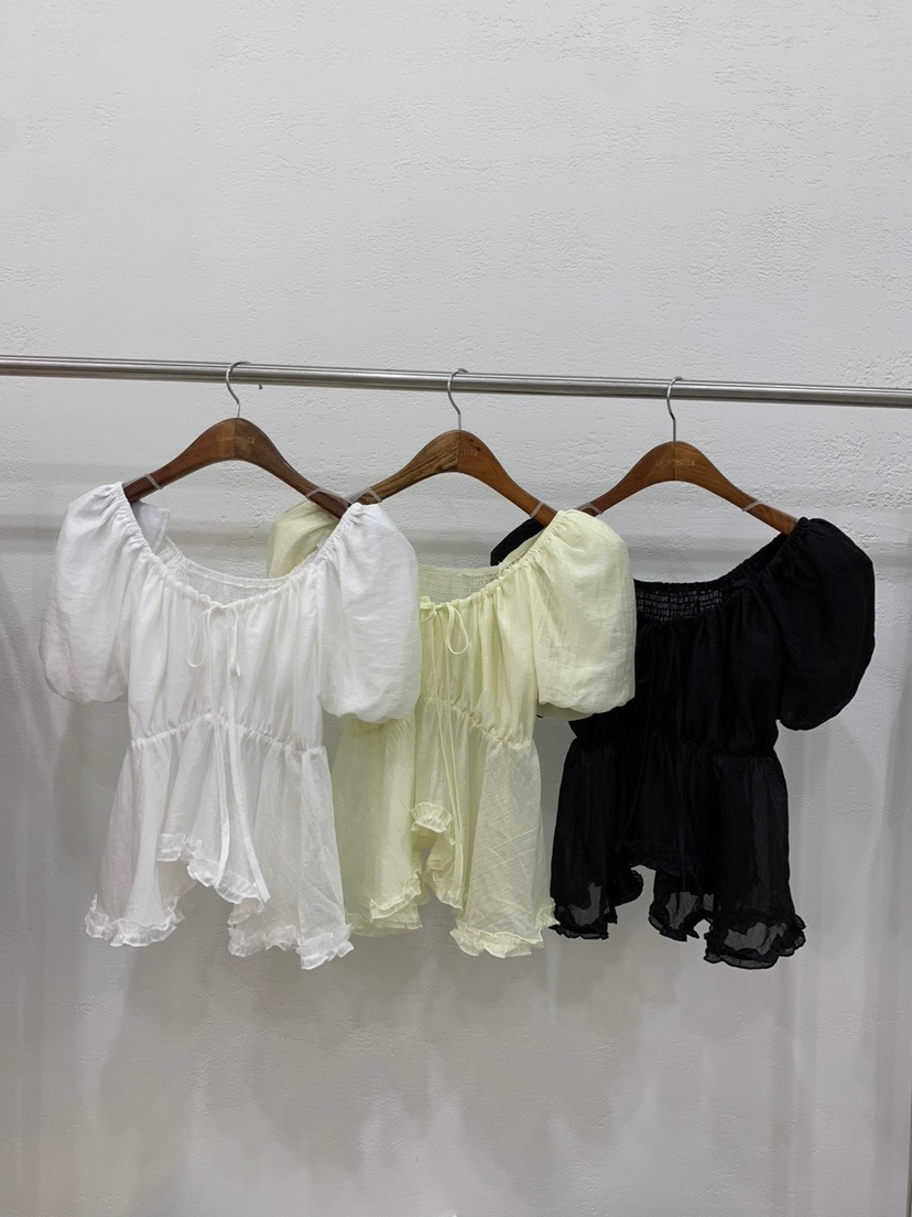 BANI BLUSH東大門㊣直郵女士新品休閑時尚25春夏襯衫蕾絲衫BANI BLUSH襯衫/蕾絲衫