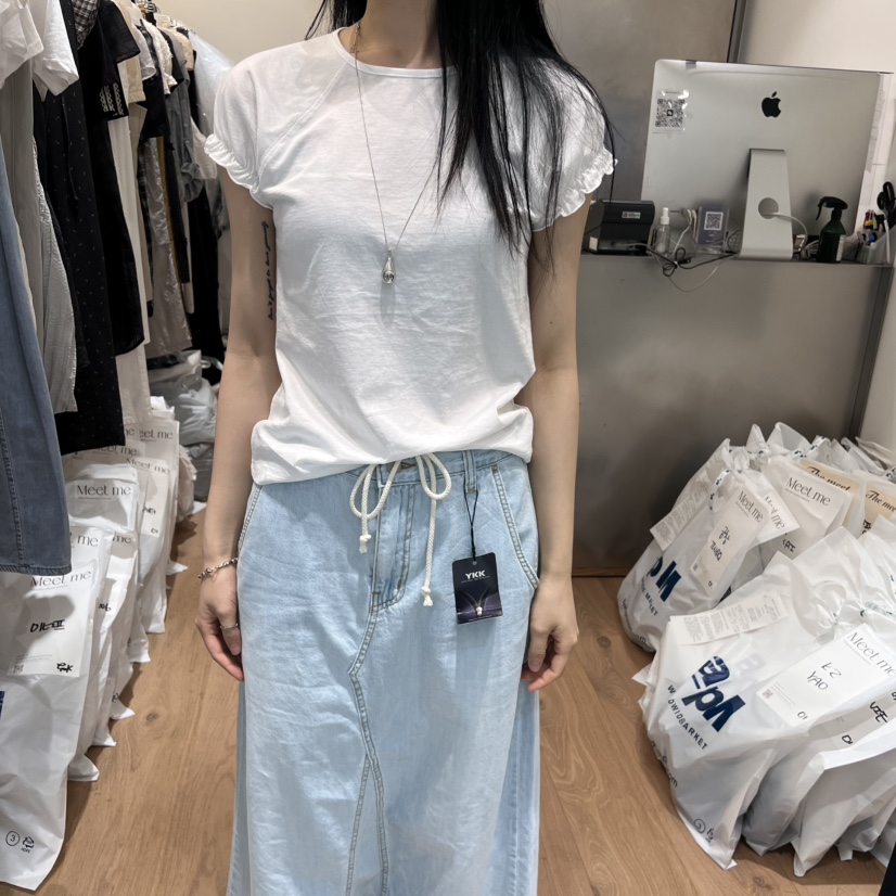 MEET ME東大門㊣直郵女裝新品時尚職業25春夏熱賣休閑真品T恤MEET MET恤圖色2