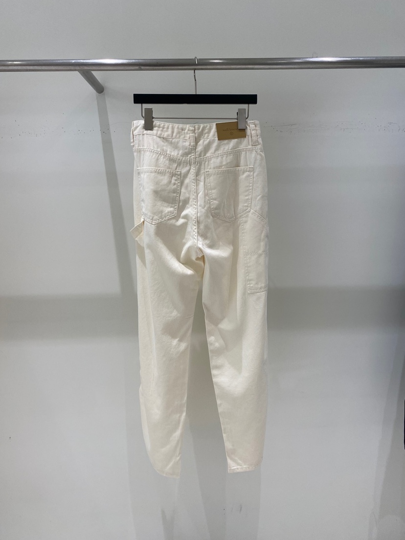 WELL KNOWN韓國代購㊣女士新品25春夏推薦休閑休閑褲口袋棉質WELL KNOWN休閑褲