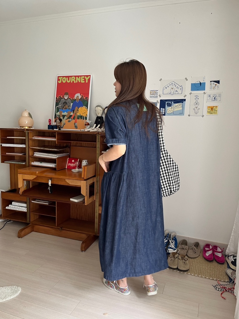 AT NOTE東大門㊣代購女士新款人氣25春夏真品休閑連衣裙口袋AT NOTE連衣裙