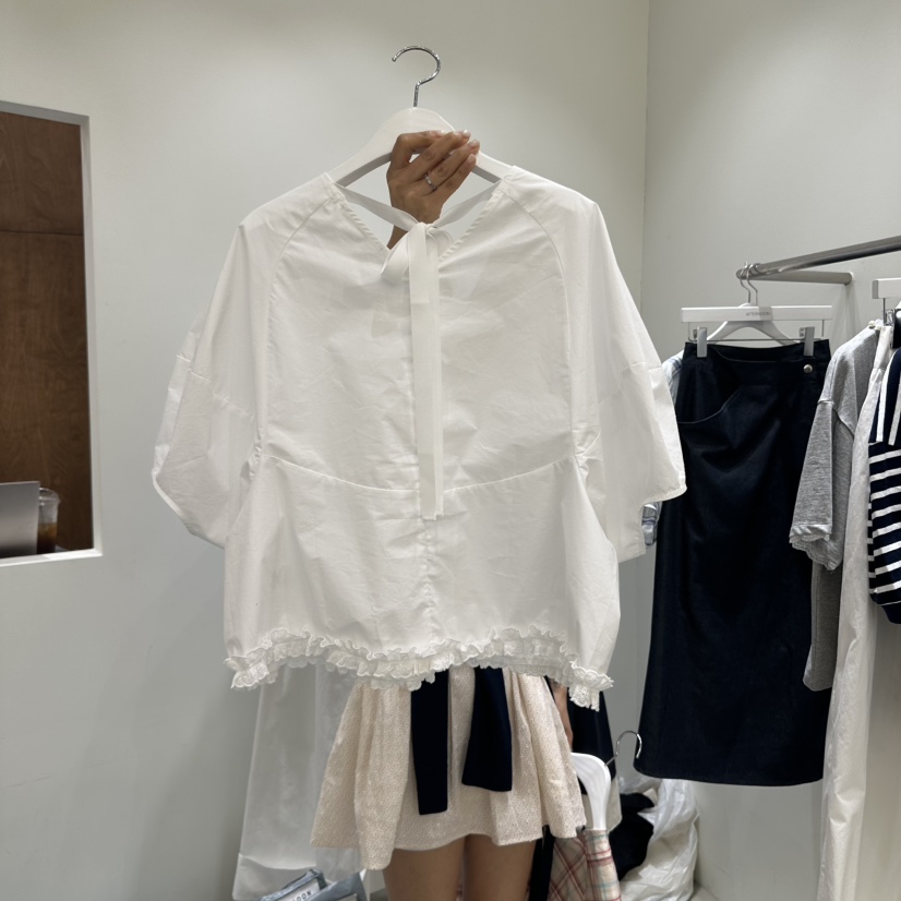 AFTERNOON-P韓國代購㊣女士新品職業推薦熱賣人氣襯衫蕾絲衫AFTERNOON襯衫/蕾絲衫
