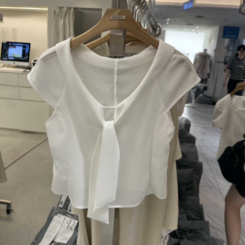 MER東大門㊣實拍女士新品休閑職業真品時尚25春夏襯衫蕾絲衫MER/ANGELO BIANCO襯衫/蕾絲衫圖色2