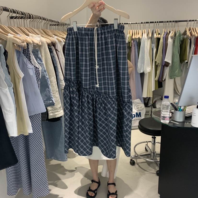 PLATE韓國代購㊣女士新款休閑時尚熱賣25春夏人氣半身裙中短裙PLATE半身裙/中短裙圖色2