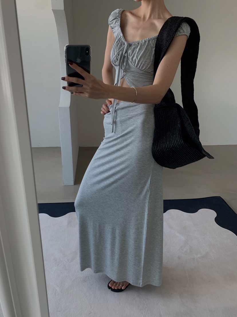 VERANDA韓國代購㊣女士新款推薦時尚25春夏休閑職業熱賣長裙VERANDA長裙