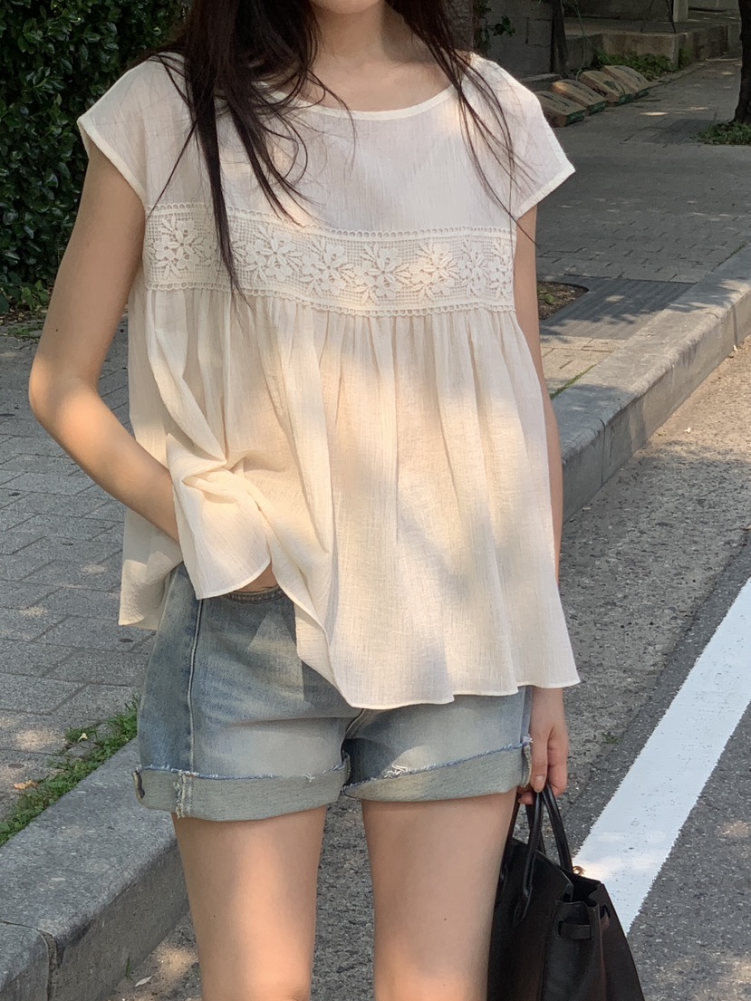LOGARDEN東大門㊣代購女裝新品熱賣25春夏人氣推薦襯衫蕾絲衫LO GARDEN襯衫/蕾絲衫