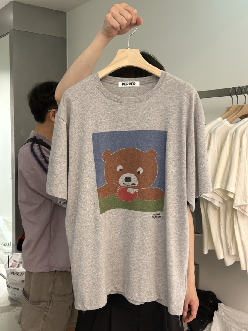 PEPPER-L東大門㊣實拍女士新品熱賣休閑職業人氣25春夏T恤PEPPERT恤圖色2