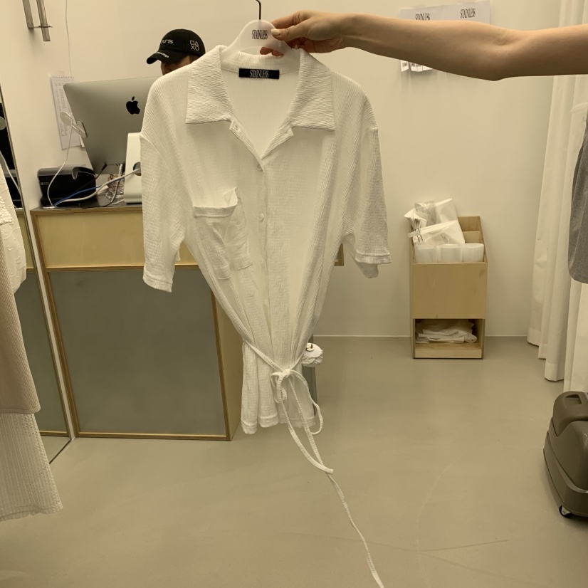 STAINLESS韓國代購㊣女士新款時尚人氣休閑真品推薦襯衫蕾絲衫STAINLESS襯衫/蕾絲衫