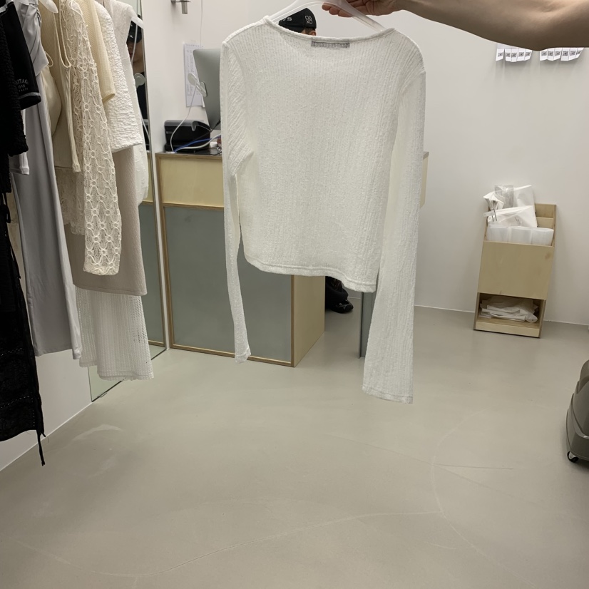 STAINLESS東大門㊣實拍女士新品休閑職業推薦長袖T恤開衫緞面STAINLESS長袖T恤