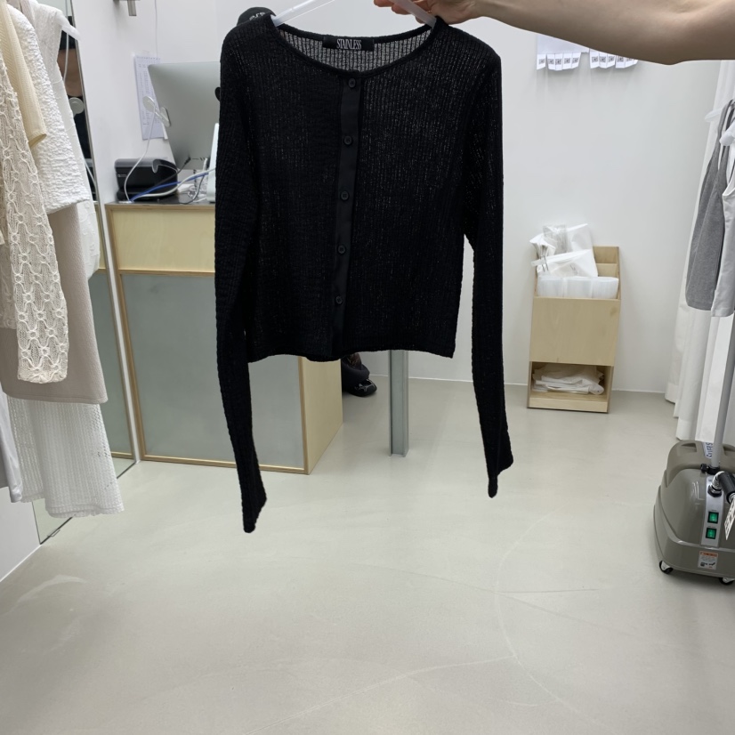 STAINLESS東大門㊣實拍女士新品休閑職業推薦長袖T恤開衫緞面STAINLESS長袖T恤圖色3