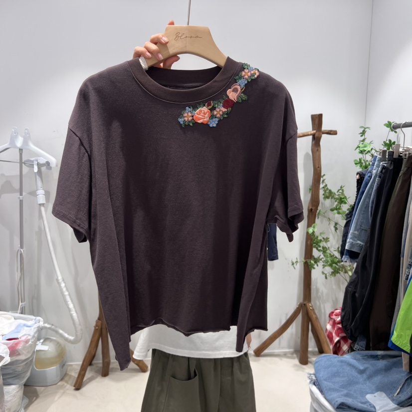 BLOOM韓國直郵㊣女士新款真品時尚推薦休閑職業熱賣25春夏T恤BLOOM-ST恤