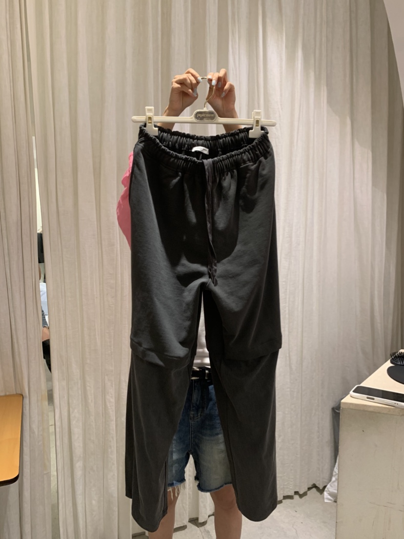 PAPERMOON東大門㊣直郵女士新款休閑25春夏推薦時尚休閑褲雙層paper moon休閑褲圖色2