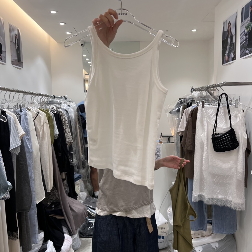 THE REST東大門㊣實拍女裝新款熱賣時尚真品25春夏吊帶背心THE REST/UNNOEUD吊帶/背心