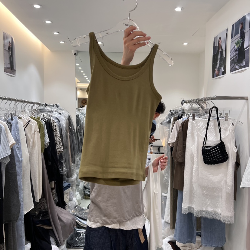 THE REST東大門㊣實拍女裝新款熱賣時尚真品25春夏吊帶背心THE REST/UNNOEUD吊帶/背心圖色2
