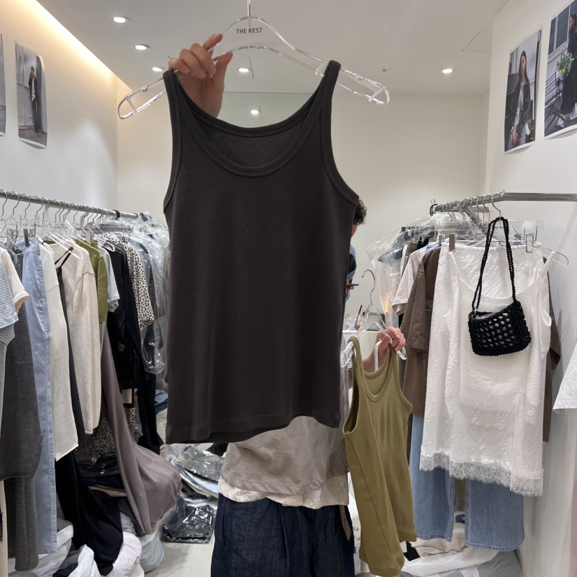 THE REST東大門㊣實拍女裝新款熱賣時尚真品25春夏吊帶背心THE REST/UNNOEUD吊帶/背心圖色3