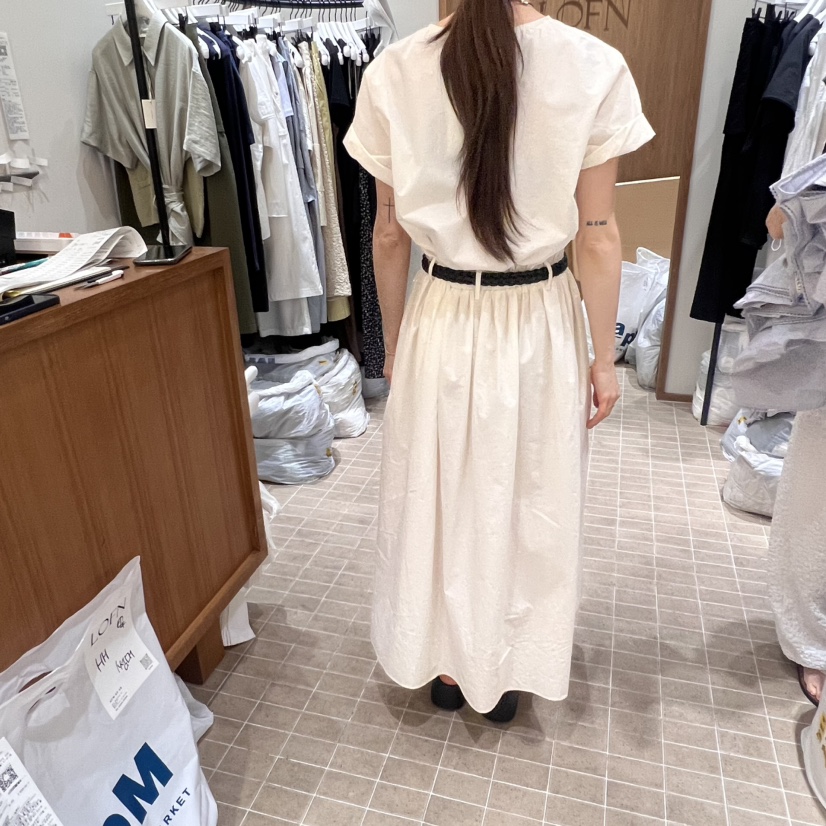 LOFN東大門㊣代購女裝新款人氣休閑時尚25春夏連衣裙不含腰帶LOFN連衣裙