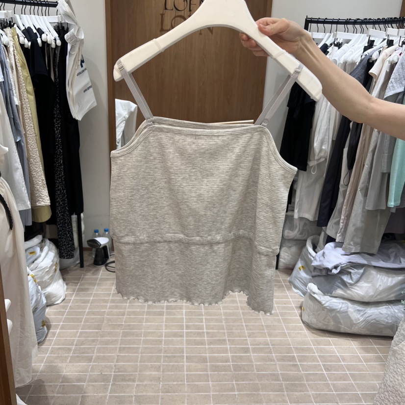 LOFN韓國代購㊣女士新品熱賣職業25春夏人氣真品推薦吊帶背心LOFN吊帶/背心