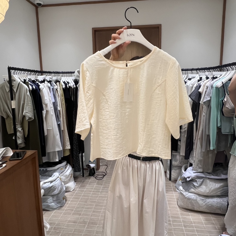 LOFN韓國直郵㊣女士新品人氣休閑職業時尚推薦真品襯衫蕾絲衫LOFN襯衫/蕾絲衫