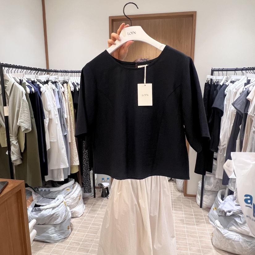 LOFN韓國直郵㊣女士新品人氣休閑職業時尚推薦真品襯衫蕾絲衫LOFN襯衫/蕾絲衫圖色2