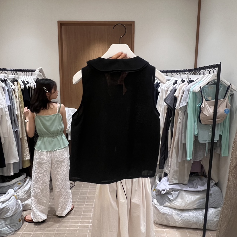 LOFN韓國代購㊣女裝新款休閑真品時尚推薦25春夏襯衫蕾絲衫LOFN襯衫/蕾絲衫