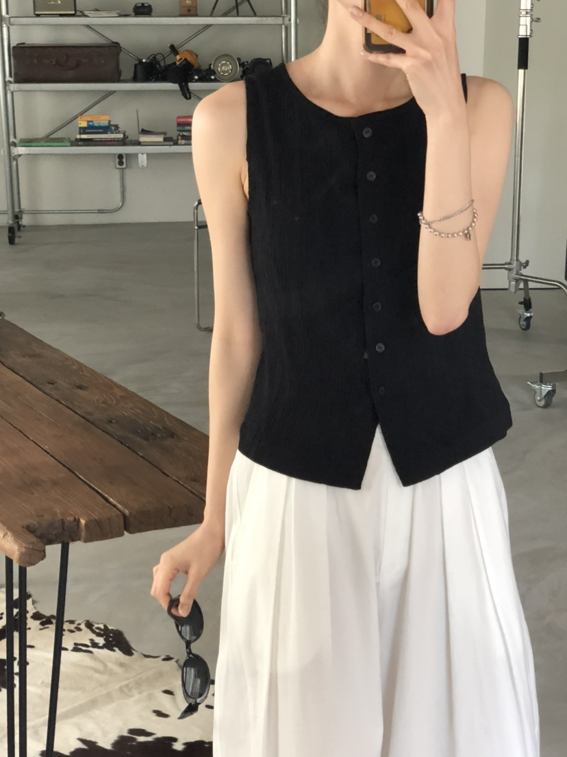 FOSET東大門㊣代購女裝新款25春夏職業休閑推薦人氣吊帶背心FOSET吊帶/背心