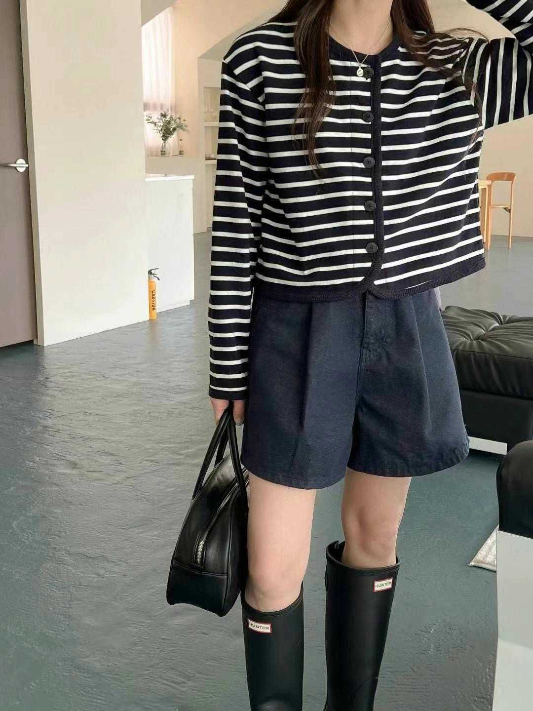 GAMGAK東大門㊣實拍女士新品熱賣休閑真品25春夏職業短褲褶皺GAMGAK短褲
