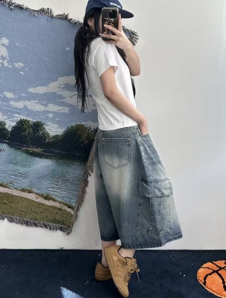 JJIM韓國直郵㊣女士新品推薦人氣職業熱賣25春夏休閑牛仔褲JJIM牛仔褲