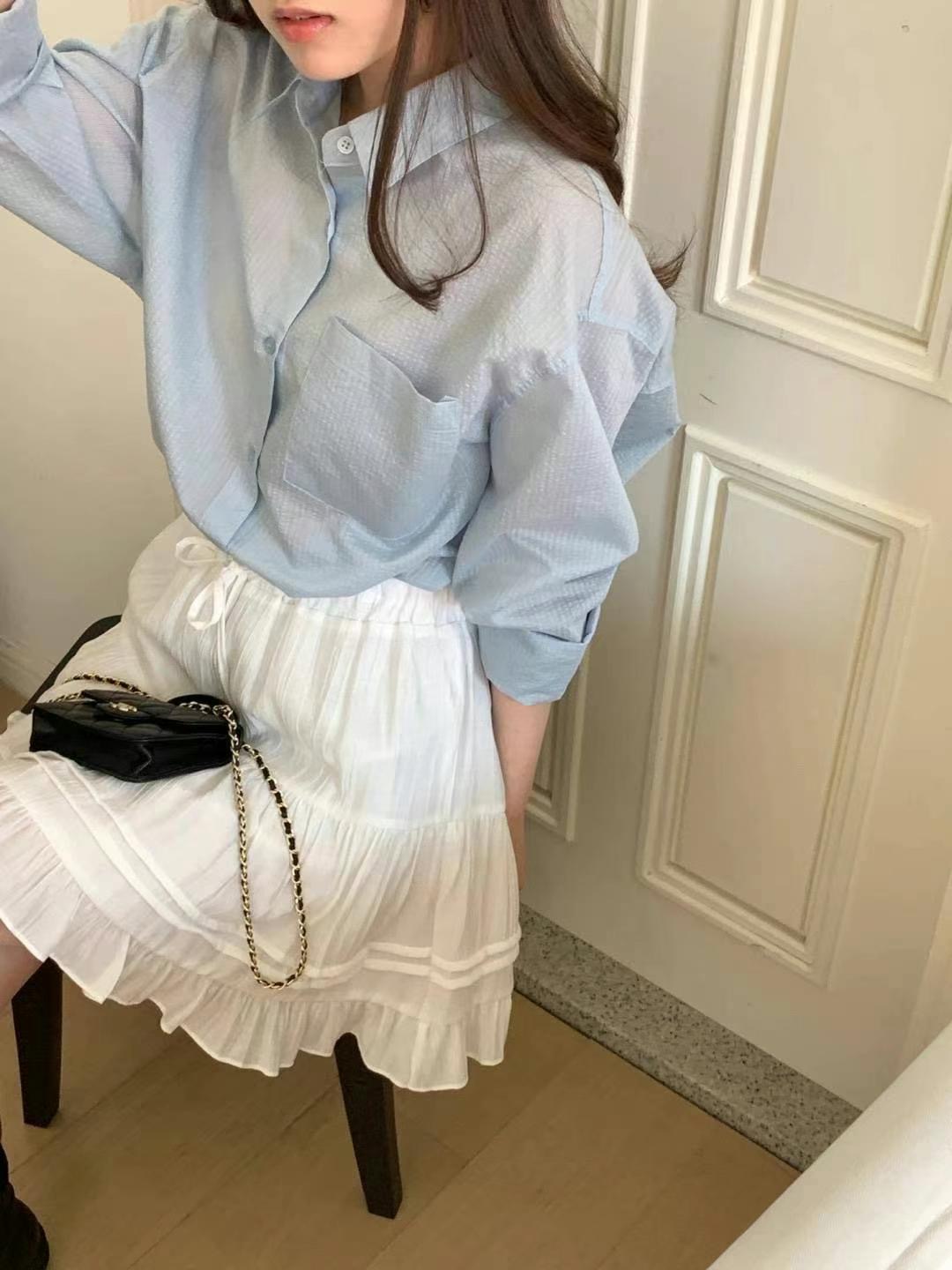 GAMGAK東大門㊣直郵女士新品25春夏職業人氣休閑襯衫蕾絲衫GAMGAK襯衫/蕾絲衫