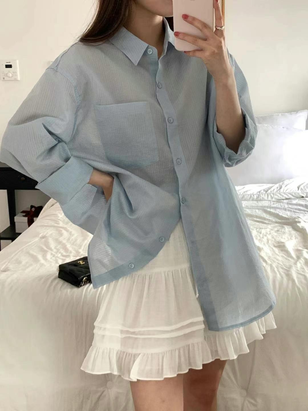 GAMGAK東大門㊣直郵女士新品25春夏職業人氣休閑襯衫蕾絲衫GAMGAK襯衫/蕾絲衫