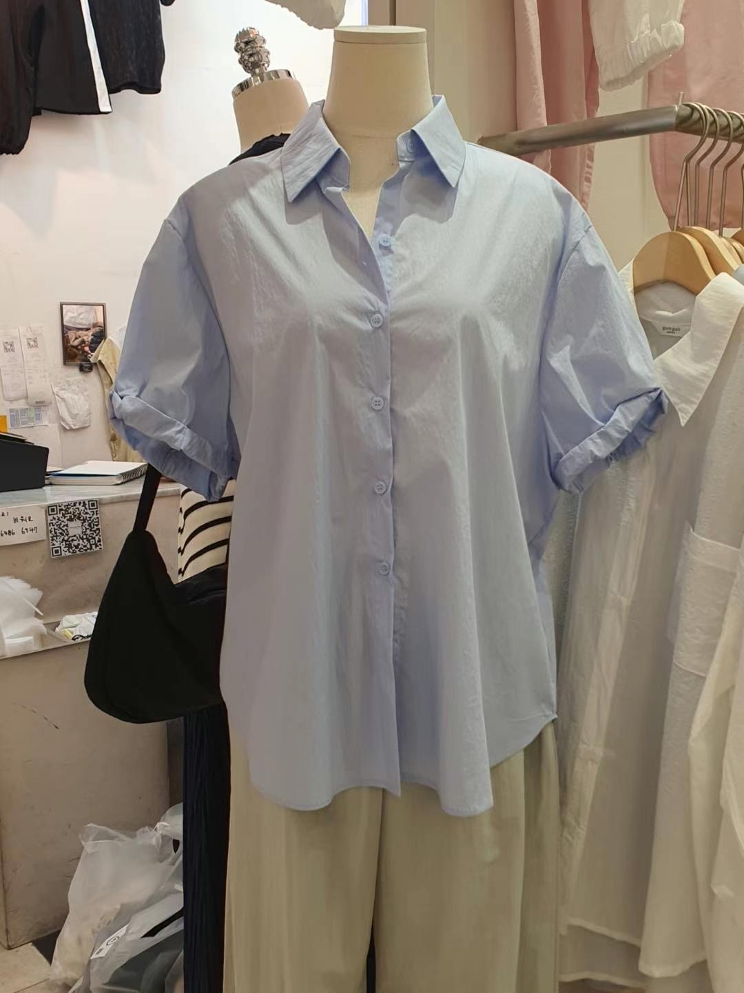 GAMGAK東大門㊣實拍女裝新款時尚25春夏人氣休閑襯衫蕾絲衫GAMGAK襯衫/蕾絲衫圖色2