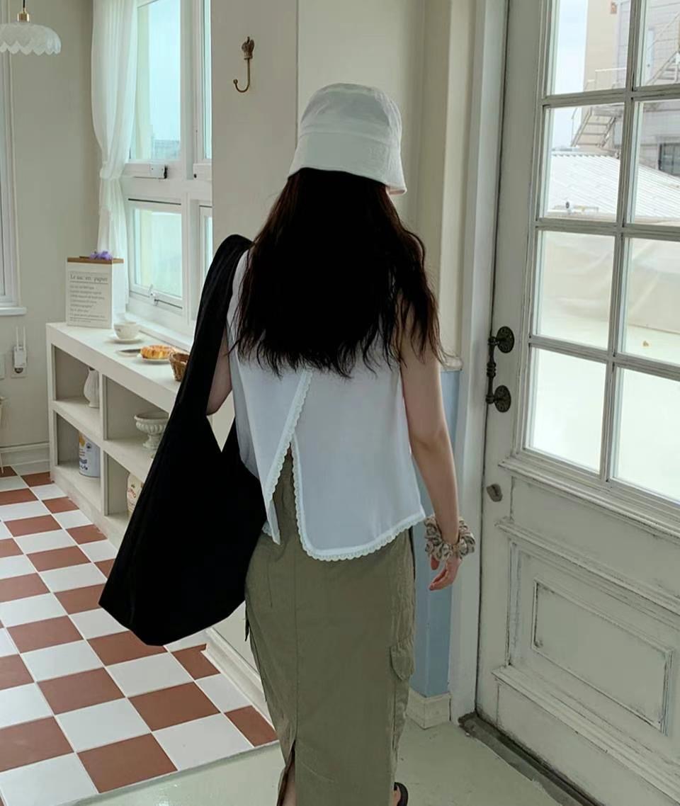 GAMGAK韓國直郵㊣女裝新品人氣職業熱賣25春夏休閑襯衫蕾絲衫GAMGAK襯衫/蕾絲衫