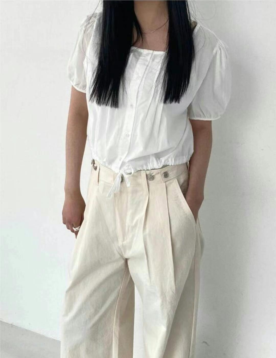 GAMGAK韓國直郵㊣女裝新款真品熱賣職業推薦人氣襯衫蕾絲衫GAMGAK襯衫/蕾絲衫